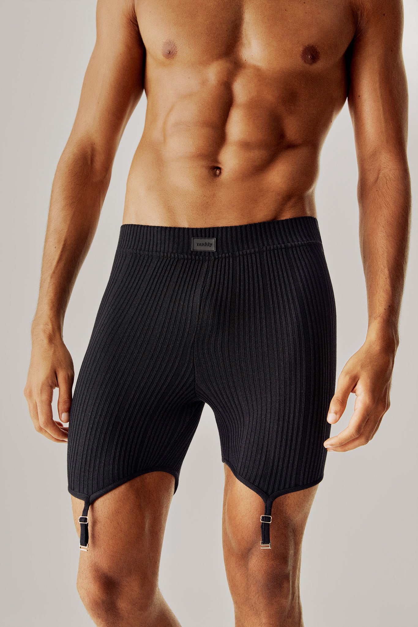 Bermuda ciclista tricot liga preto
