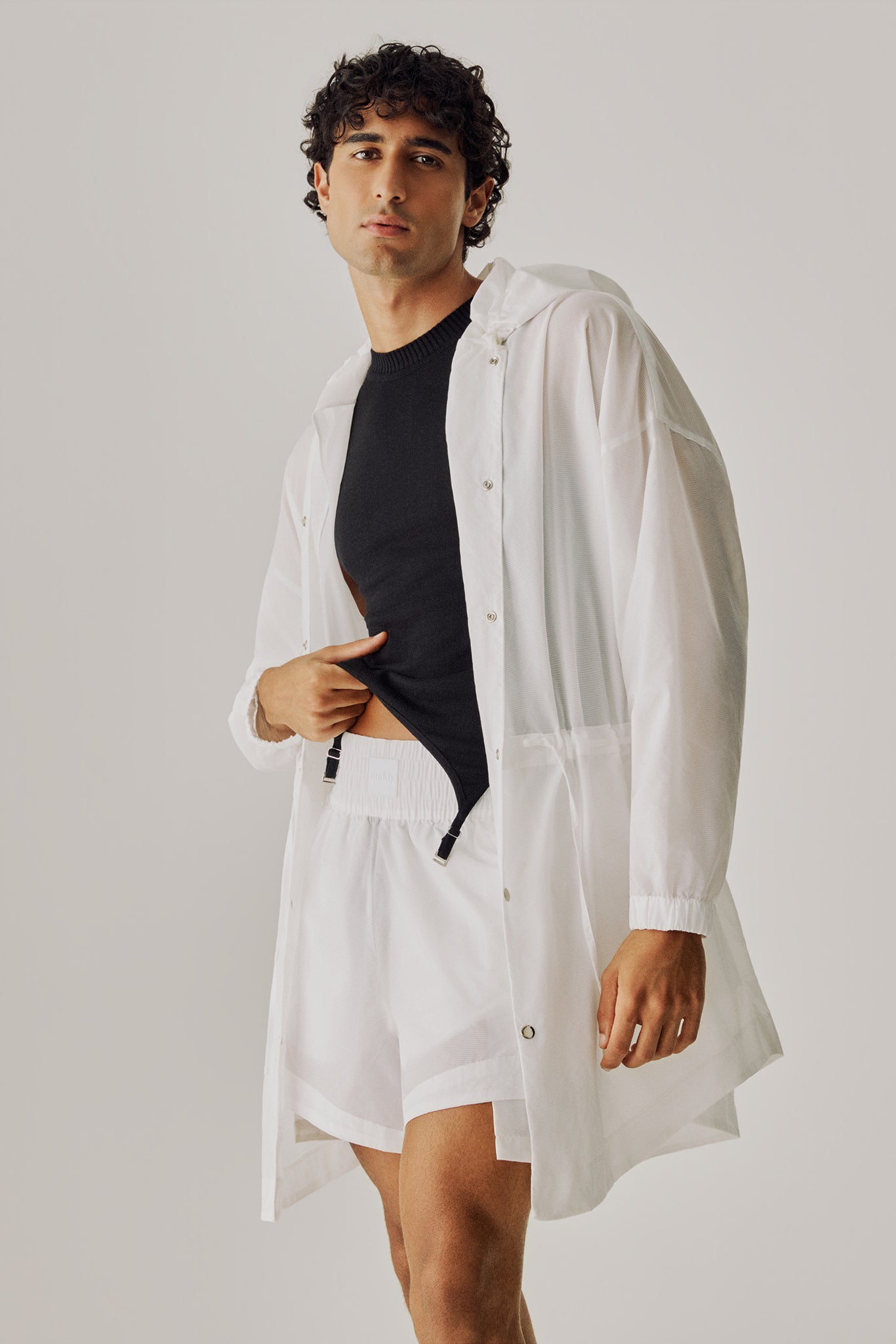 Jaqueta parka ultraleve off-white
