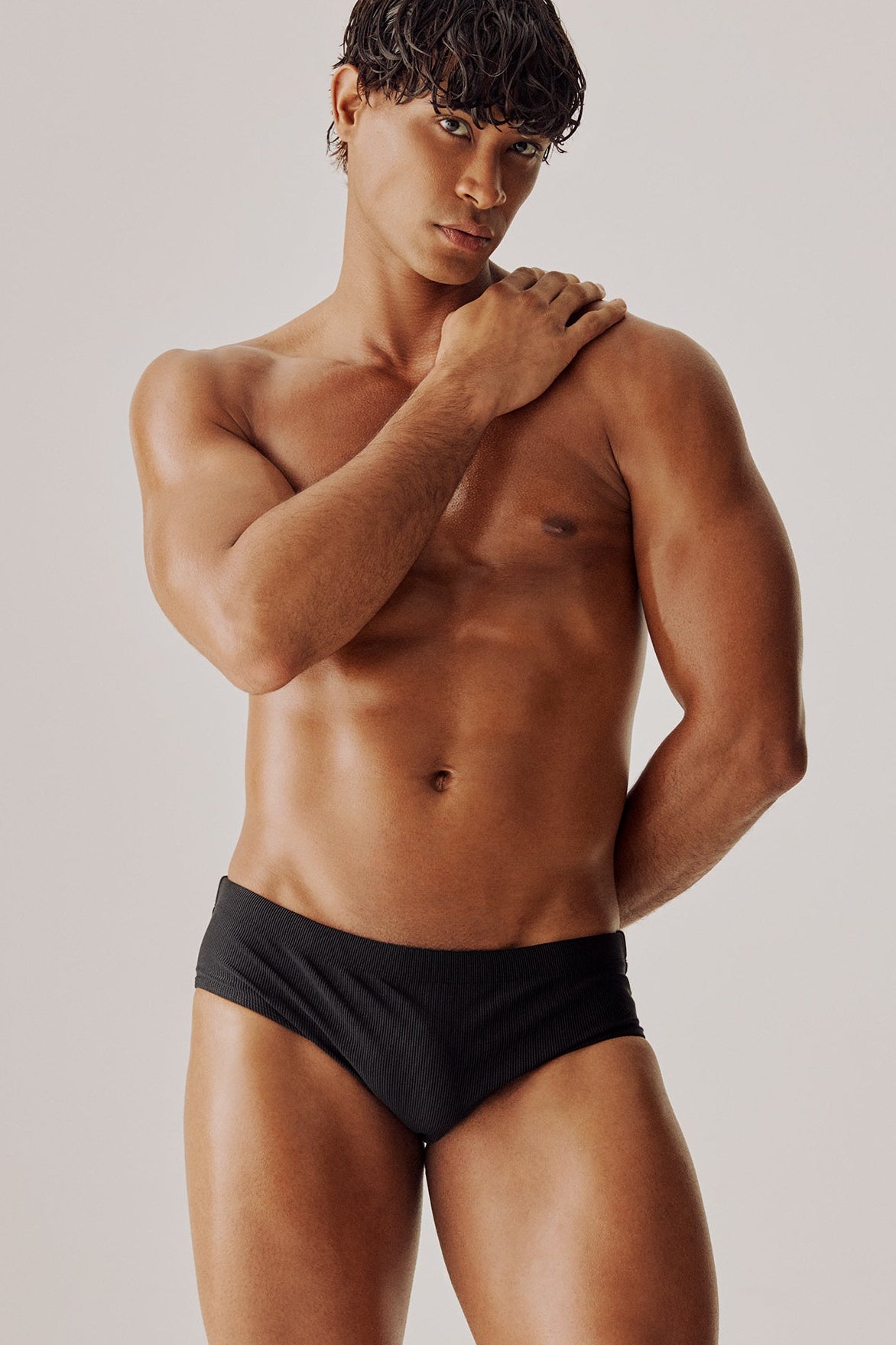 Sunga clássica canelada preta