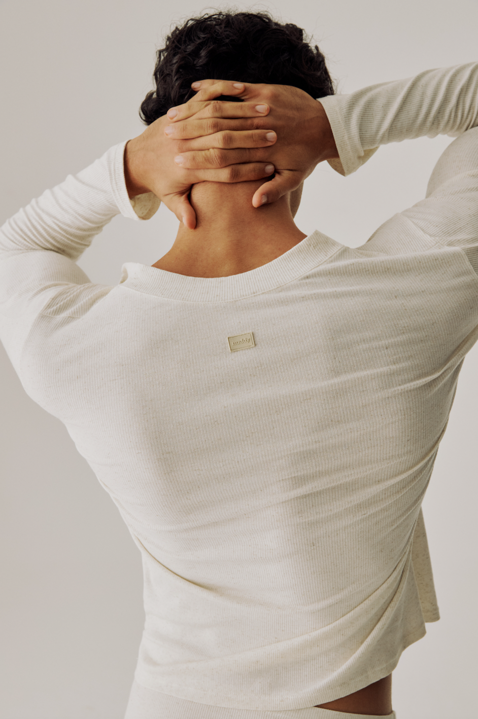 Blusa retrô marfim mescla