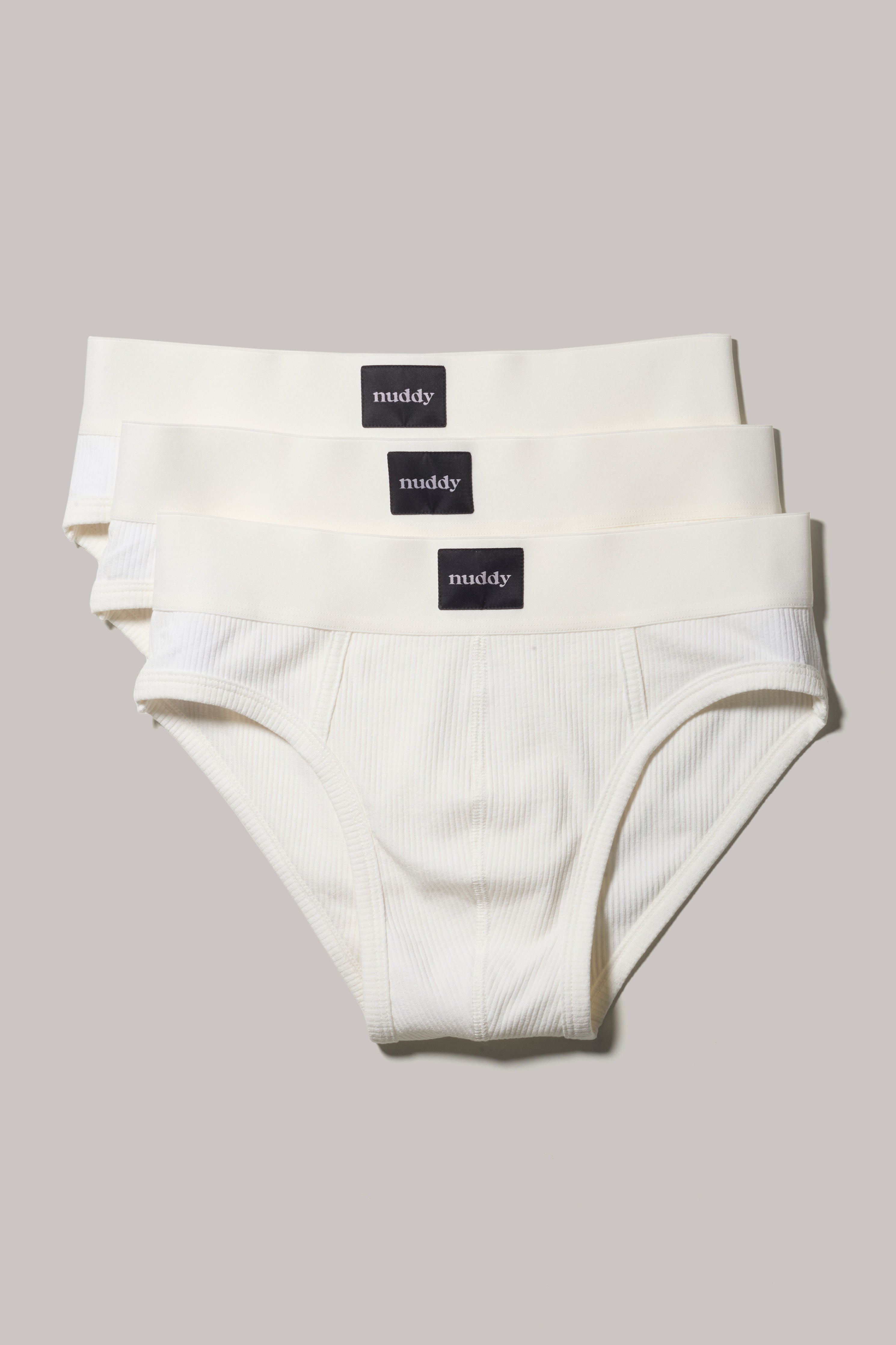 Kit 3 slips caneladas off-white