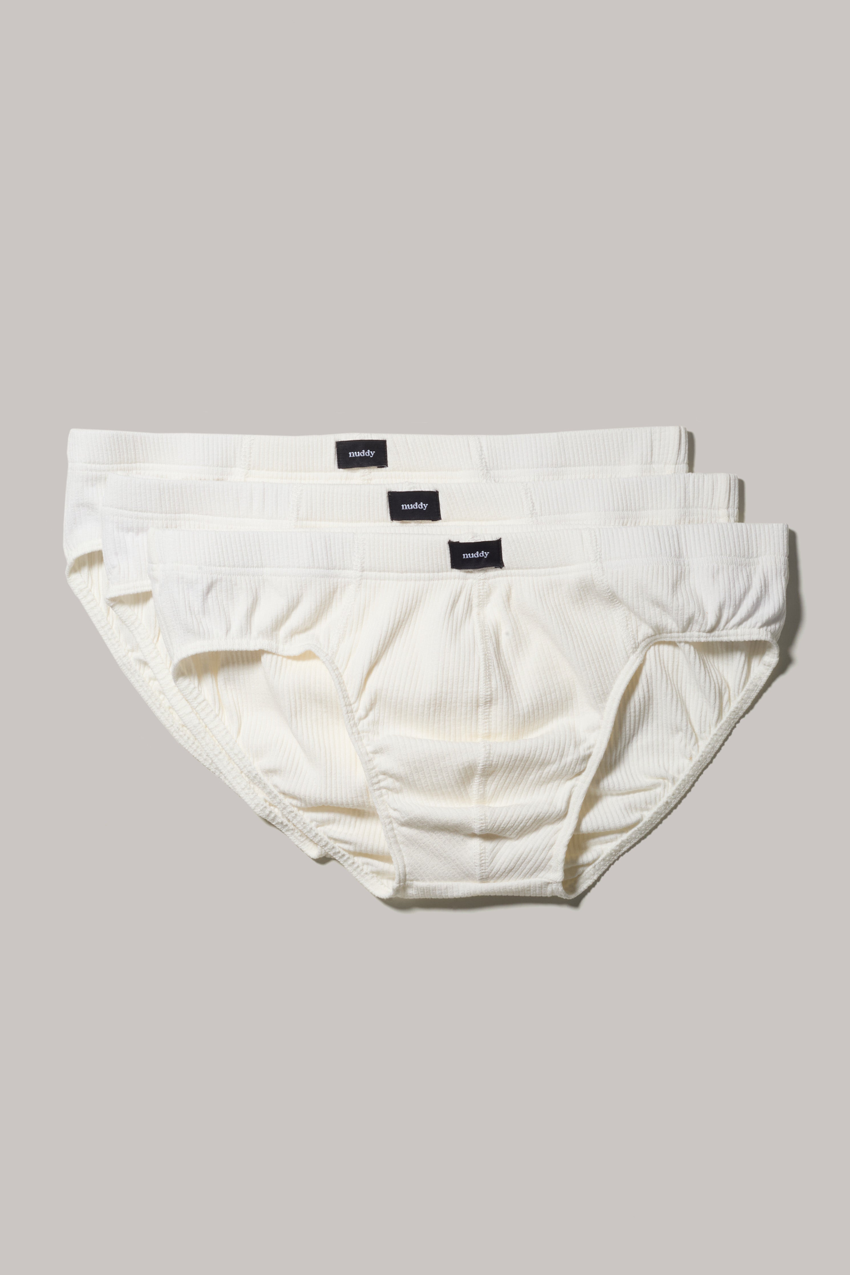 Kit 3 mini slips caneladas off-white