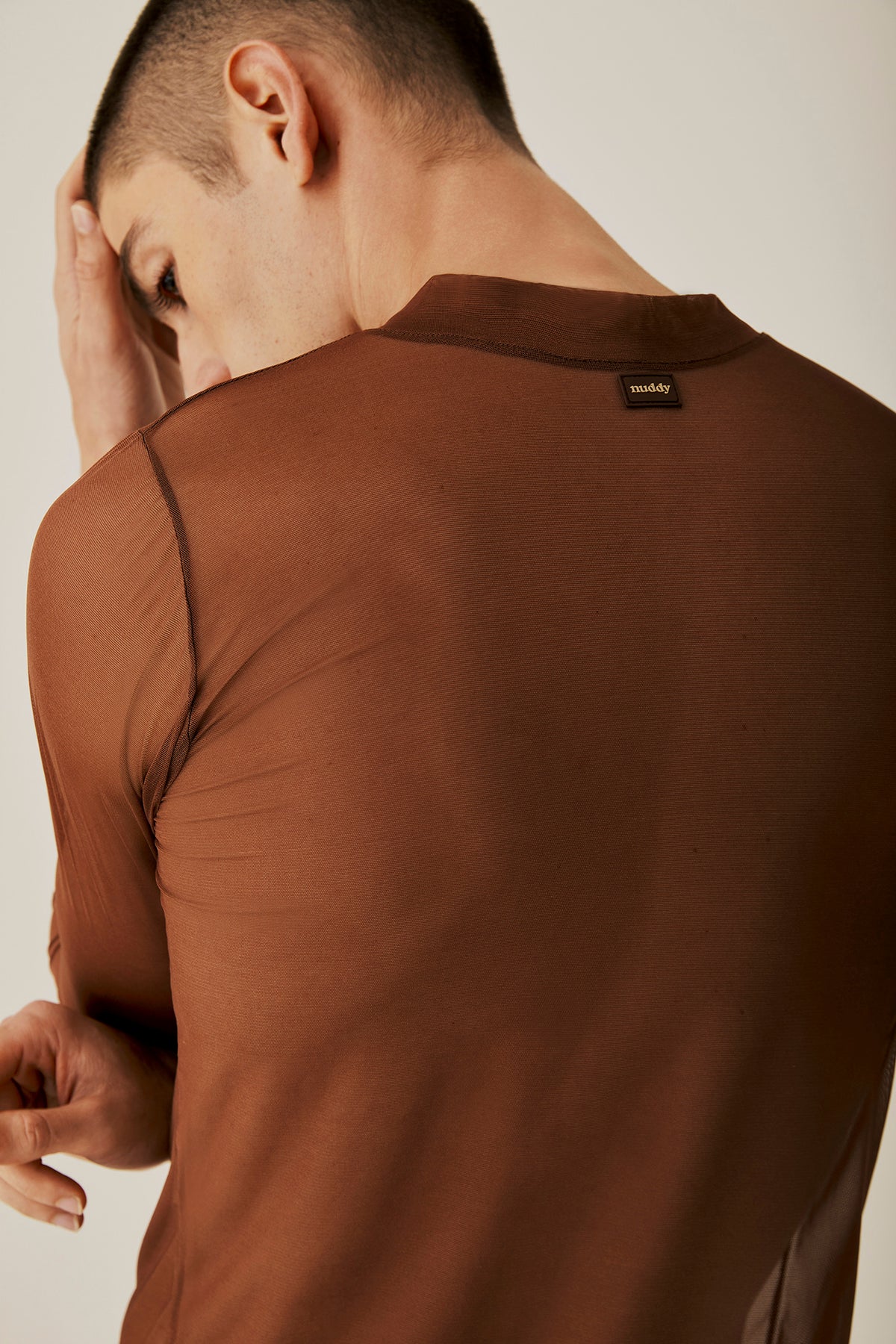 Blusa retrô tule cappuccino