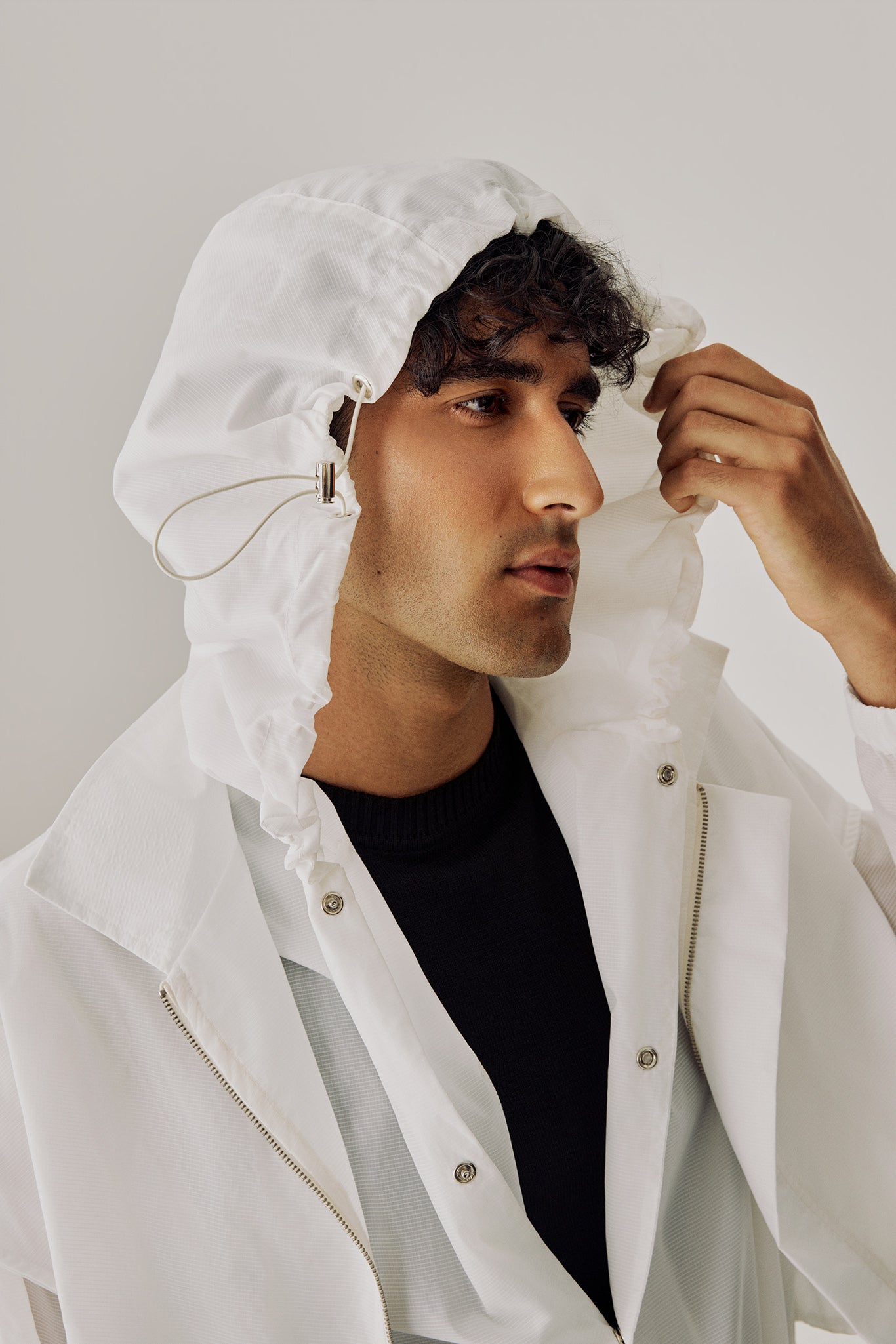 Jaqueta parka ultraleve off-white