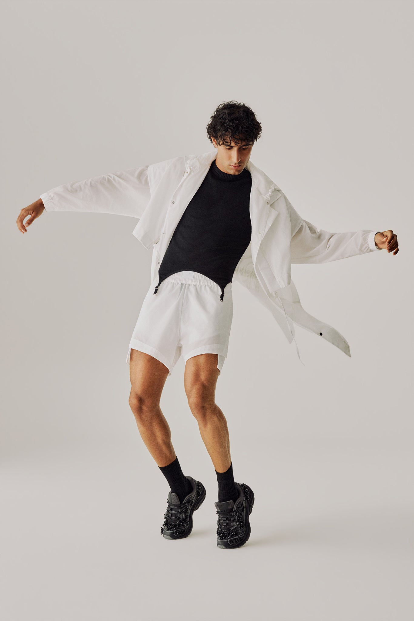 Jaqueta parka ultraleve off-white