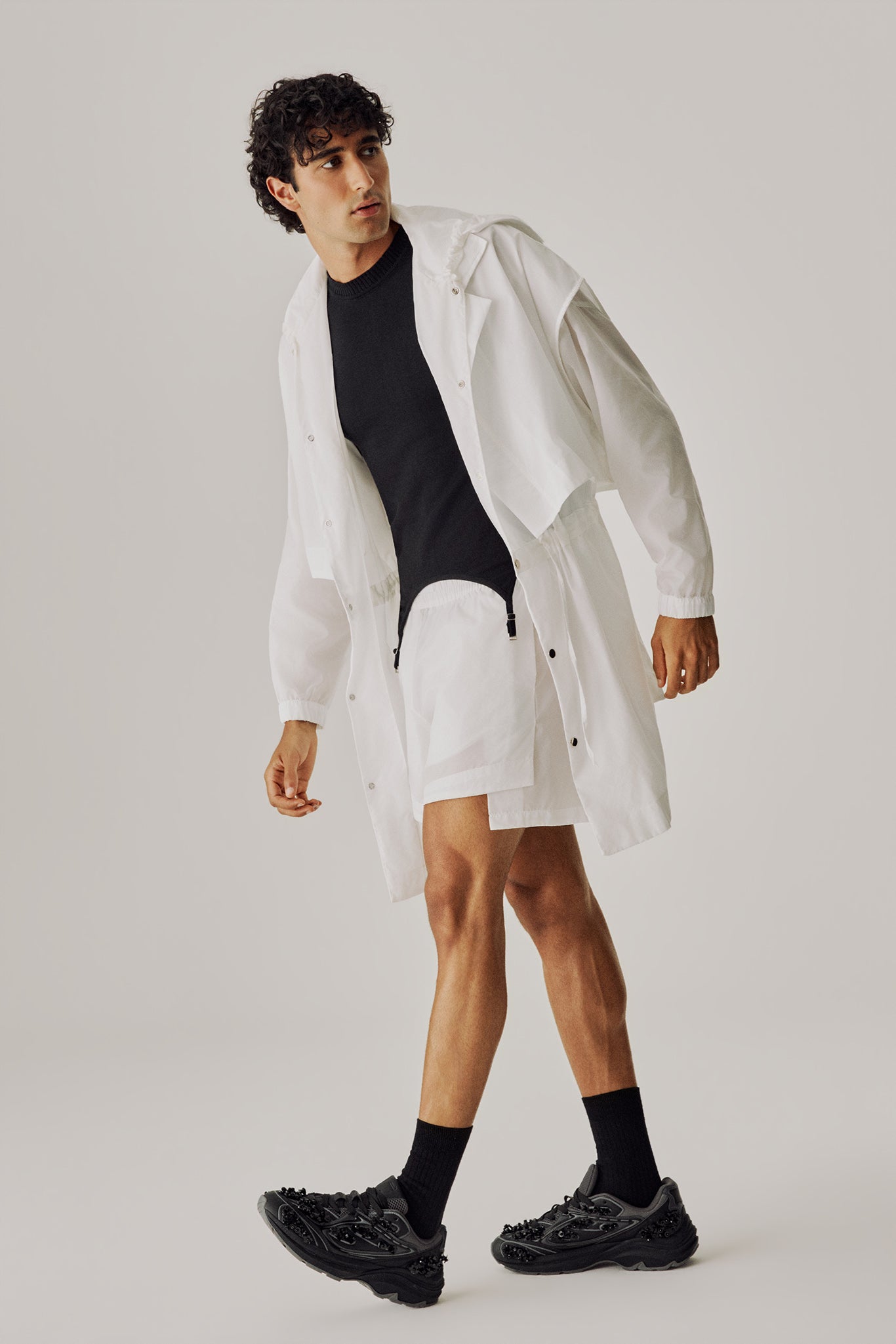 Jaqueta parka ultraleve off-white