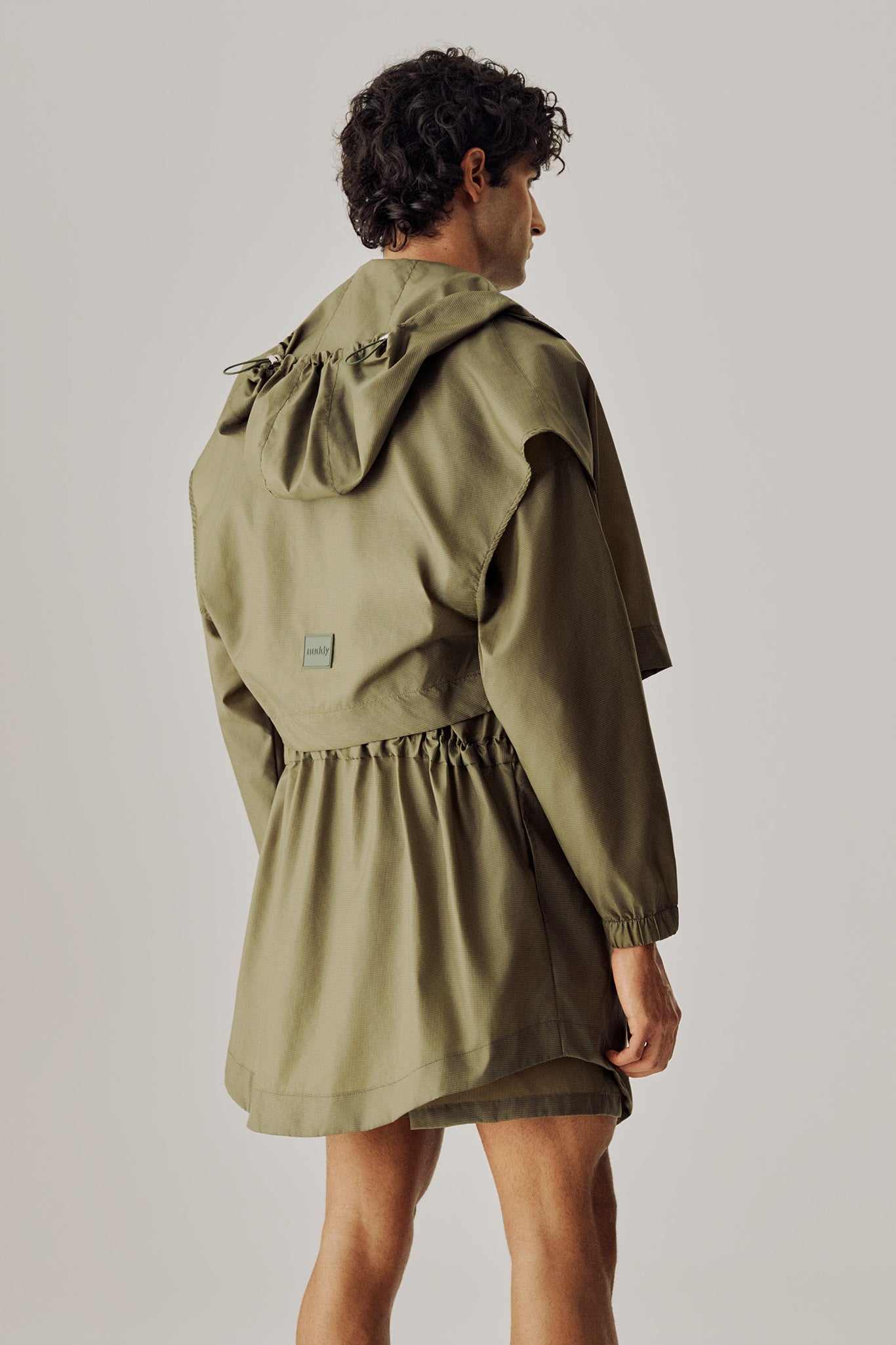Jaqueta parka ultraleve azeitona