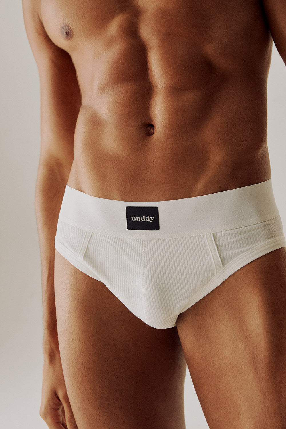 Slip canelada off-white